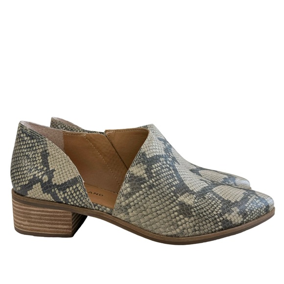 NWOT Lucky Brand Kenri Snakeskin Print Leather Booties Size 11M - Picture 3 of 16